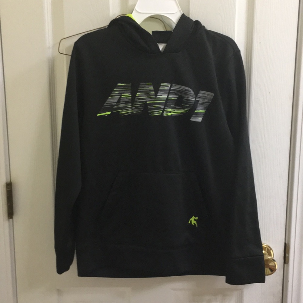 AND1 black and green sweatshirt